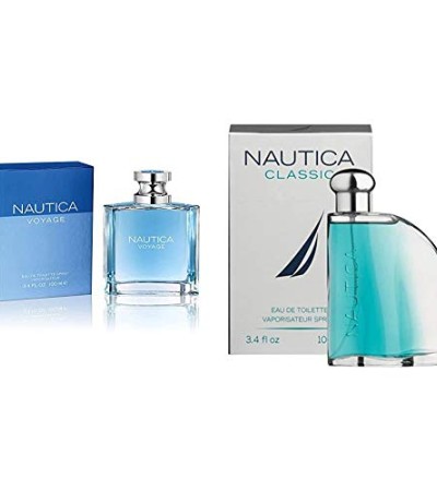 Nautica Voyage By Nautica For Men. Eau De Toilette Spray 3.4 Fl Oz and Nautica Classic for Men by Nautica 3.4 oz 100ml EDT Spray