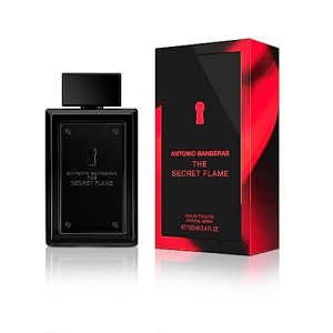 Antonio Banderas Perfumes - The Secret Flame - Eau de toilette for Men - Long Lasting - Masculine, Elegant and Sexy Fragance - Aromatic, Citrus and Woody Notes - Ideal for Day Wear - 3.4 Fl Oz