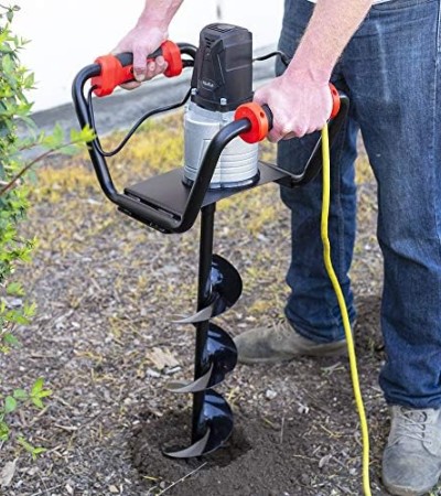 XtremepowerUS 1500W Post Hole Digger Earth Auger Hole Digger Electric Auger Digging Tools Auger with 6