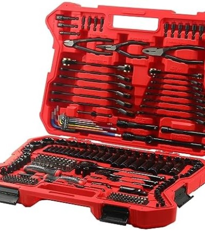 TRUE MECHANIC™ 305-Piece Mechanics Tool Set, 120T, 2-IN-1 Reversible Ratcheting Wrench, Professional Metric Set
