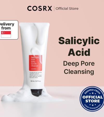 [COSRX OFFICIAL] Salicylic Acid Daily Gentle Cleanser 150ml, Salicylic Acid 0.5%, Tea Tree Leaf Oil 0.2%, Acne Treatment Cleanser for Acne-prone Skin