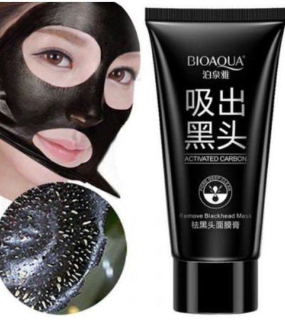 Bioaqua Charcoal mask Bamboo charcoal remover blackhead whitehead whitening shrink pore cleanse skin