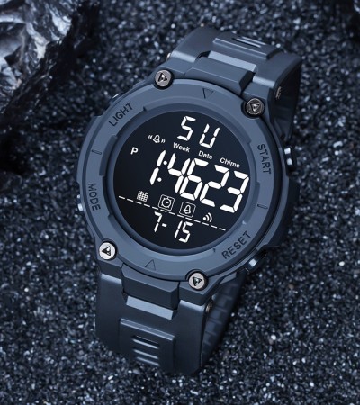 Men's Sports Fashion Electronic Digital Multi-functional Rubber Watch Jam Tangan Lelaki